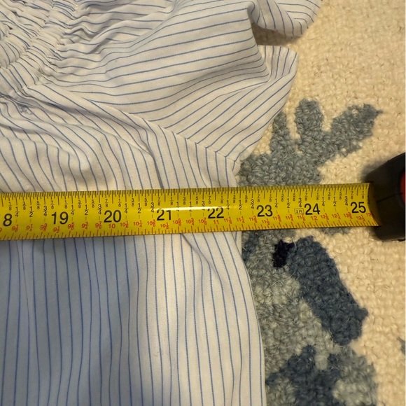 DO+BE Blue and white Striped Off-Shoulder dress size M - Picture 6 of 8